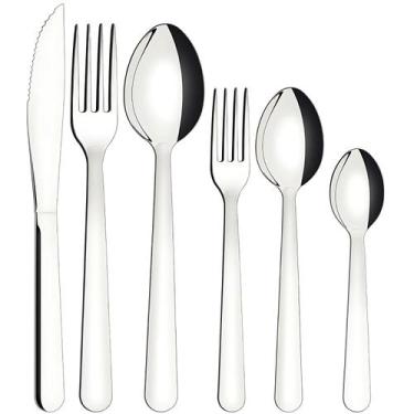 Imagem de Faqueiro Inox Tramontina Malibu Jogo Talheres 36 Churrasco