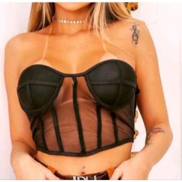 Imagem de Cropped Corselet Top Blogueira - Mk Shop, Preto, u