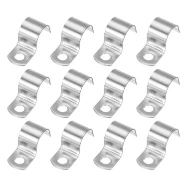 Imagem de PATIKIL Correia de tubo rígido de 5/7" (18 mm), 12 peças braçadeira de conduíte de aço inoxidável 304 1 furo engrossar suporte de tubo braçadeira de tubo para fixação de fio de cabo de tubulação