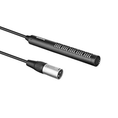 Imagem de Saramonic Microfone de espingarda direcional profissional de 6,5 polegadas com cabo XLR integrado e para-brisa peludo (SR-NV5X)