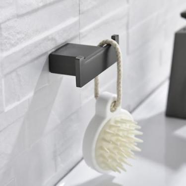 Imagem de Conjunto de banheiro cinza metálico - Toalheiro, prateleira e saboneteira - Aço inoxidável, 1 peça