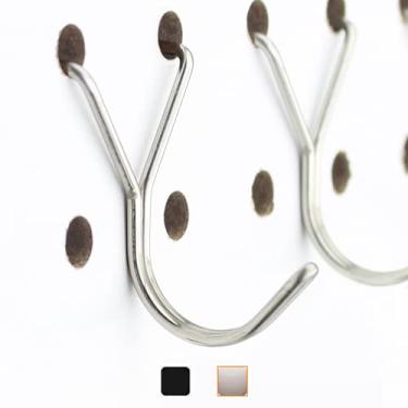Imagem de Ganchos Pegboard Pacote com 100 ganchos tipo J de 2,54 cm – Aço inoxidável – Não vai cair – Serve para qualquer quadro de pinos – Multiuso – Organize colares, joias, itens de varejo, chaves, artesanato ou suprimentos