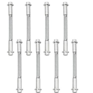 Imagem de Kit de pinos de dobradiça de porta de tempestade K 5131 8 peças compatíveis com Prime-Line, peças de reposição de porta Anderson Storm, dobradiças de porta de tela de alumínio, molas de 6 cm, pinos e