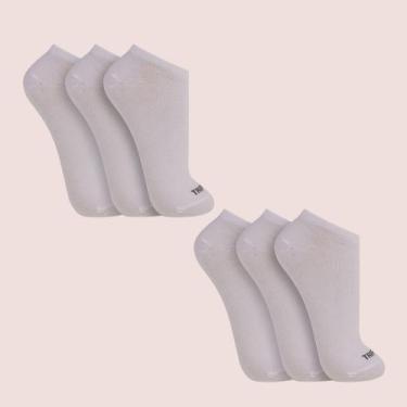 Imagem de Kit 6 Pares Meia Soquete Masculina Sport Trifil Dia a Dia, Branco, G