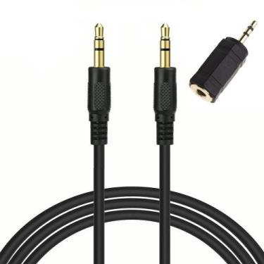 Imagem de Cabo de Extensão P2 Trs 3.5mm Estéreo Adaptador P1 Tr 2.5mm - WorldVie