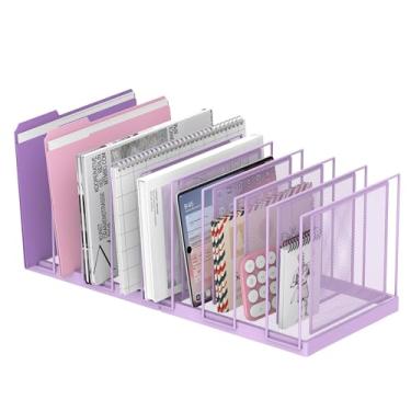 Imagem de JMHUD Organizador de arquivos de 9 seções para mesa, suporte de arquivos vertical, organizador de pasta de arquivos de mesa, organizador de mesa de malha vertical, organizador de correspondência