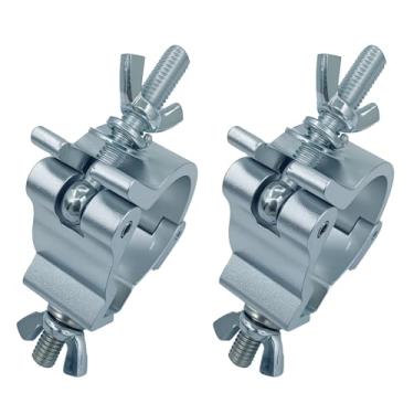 Imagem de Tyqzor 2 peças de grampo de luz de palco resistente, serve para tubos OD de 48 a 51 mm, grampos de luz de DJ de liga de alumínio de 99,8 kg, adequado para prender luzes de palco