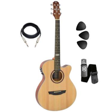 Imagem de Violão Eletrico Strinberg Flat Aço Sf200c Ns Natural Fosco