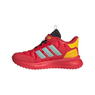 Imagem de adidas Tênis infantil unissex Marvel X_PLR Path Elastic Lace & Strap, Homem de Ferro/Rubi puro/Aqua/Ouro ousado, 15