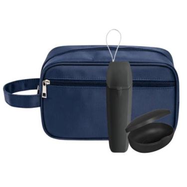 Imagem de Kit Necessaire Impermeável Porta Escova Saboneteira Premium - Mormino,