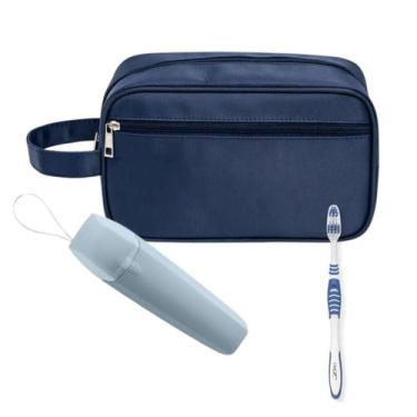 Imagem de Nécessaire Executiva Premium Nylon Porta Escova Impermeável - Mormino,