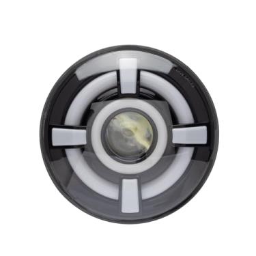 Imagem de Farol Led Angel Eyes Keisi Cbx 250 2001/2008 - Fazer 250 2005/2010 - Ybr 2000/2012 L02 Led 5000K Funcionamento 12V Luz Baixa 27W Luz Alta 30W Soquete Tipo H4