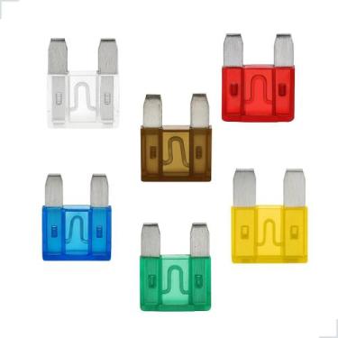 Imagem de Kit 6 Fusíveis Mini ATM 7,5a 10a 15a 20a 25a e 30a Universal Carro Mot