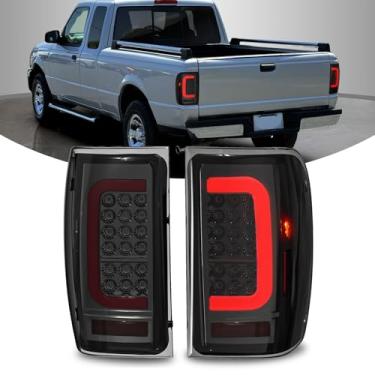 Imagem de SINYATO Luzes traseiras de LED fumê se encaixa nos modelos Ford Ranger e cabine 2001-2011, compatível com DOT, design de LED de alta visibilidade, substituição direta de halogênio (não para: veículos