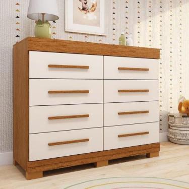 Imagem de Cômoda Infantil 8 Gavetas 100% Mdf 111,70cm X 100,50cm Brincare Espres