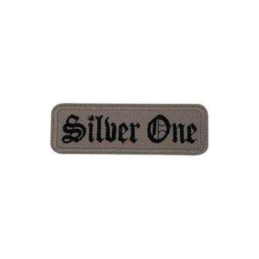 Imagem de AKIKOPATCH Adesivos Silver One Iron On, tamanho 7,6 cm, adesivos de fantasia de quarta asa para roupas, mochilas, chapéus, jeans, bolsas, adesivos bordados para leitores, adesivos de ferro em tecido