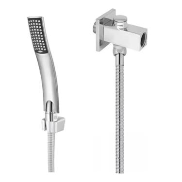 Imagem de Ducha Mão Chuveirinho Luxo 1/2 Desviador E Flexivel 1,80m