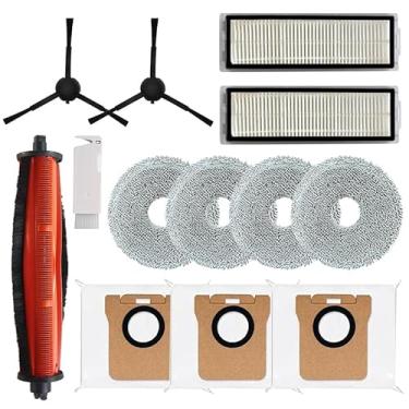 Imagem de Kit de acessórios de substituição compatível com aspirador de pó robô Xiaomi X20 Max, X20 Pro, inclui 1 escova antiembaraço + 2 escovas laterais + 2 filtros HEPA + 4 esfregões + 3 sacos de poeira