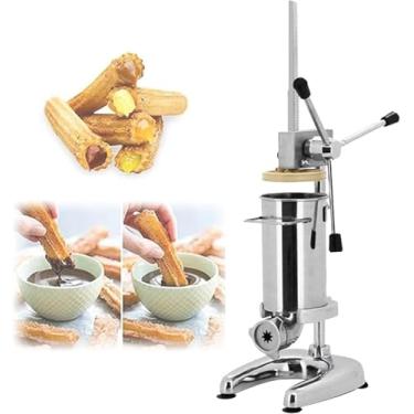 Imagem de Máquina Fabricante De Churro 2l/3l Manual Donut Espanhol Churrera Com 5 Moldes - Equipamento De Lanche De Enchimento Vertical De Churro - Churrera Espanhol Comercial, 2L
