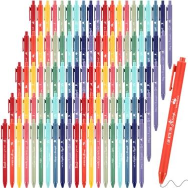 Imagem de Engrowtic 100 canetas esferográficas para presentes cristãos, versículo bíblico, multicolorido, citações inspiradoras, presente de agradecimento cristão, presente para homens e mulheres funcionários