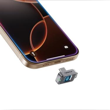 Imagem de TWOPAN Nano SSD de 512 GB com trava de impressão digital, armazenamento de disco rígido SSD externo para Steam Deck, PS5, bastão de selfie, Android, iPad, iPhone 16/15, MacBook, viagens e backup