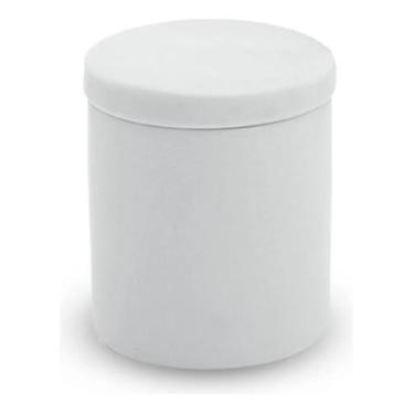 Imagem de Pote Porcelana Com Tampa Cozinha Gourmet Escritório Lavabo Branco K182