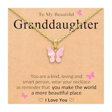 Imagem de Presentes para neta da avó adolescentes meninas pequenas joias colar 8 9 10 6 5 7 11 12 anos aniversário dia dos namorados Natal primeiro dia de escola jardim de infância presentes para crianças