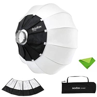 Imagem de GODOX Cs-65D 65Cm Lanterna Softbox Modificador De Luz Suave Com Saia De Sombreamento Refletiva + Bolsa De Transporte, Difusor Softbox De Configuração Rápida, Compatível Com Bowens Mount Studio Flash