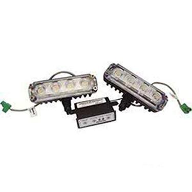 Imagem de Farol de Milha LED - Branco- Retangular Preto 12V (AL204)