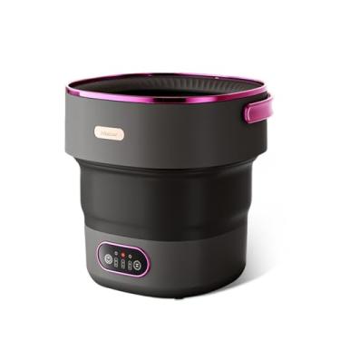 Imagem de Máquina de lavar portátil, mini lavadora dobrável de 13 l com 4 modos e cesta giratória, limpeza profunda de roupas íntimas, roupas de bebê e roupas pequenas para apartamentos, dormitório, trailer