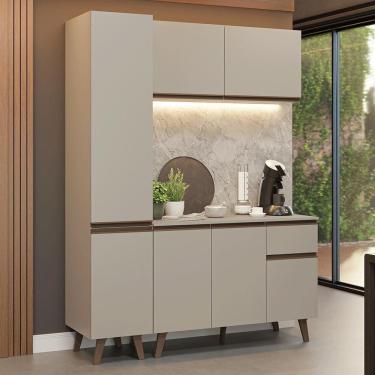 Imagem de Armário de Cozinha Compacta 160 cm Crema Nice Madesa 01