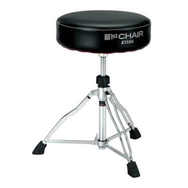 Imagem de Banco para Bateria Tama 1st Chair HT430B, Assento Round Rider, Altura Ajustável 485-655mm, Preto