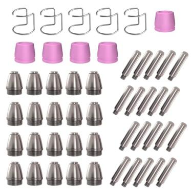 Imagem de Eagles SG-55 AG-60 WSD-60 Kit de consumíveis com ponta de tocha de corte de plasma 50 peças para tocha SG55, AG-60, CUT60, LGK60