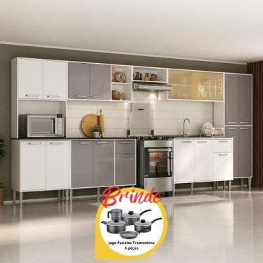 Imagem de Cozinha Modulada Completa com Balcão para Pia MP2279 Multimóveis Brind