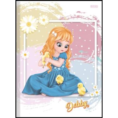 Imagem de Caderno Brochura 1/4, Animativa, Capa Dura, Debby, 48 Folhas, Pacote com 10