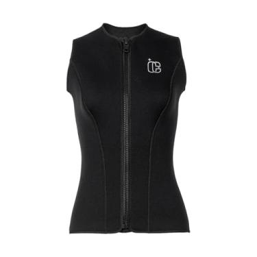 Imagem de RNXRZANK Mulheres com Roupa de Mergulho Top Suit Confortável Moderno Surfpops Zíper - Colete de Mergulho para Caiaque Natação Mergulhadores Esportes Aquáticos, Xs