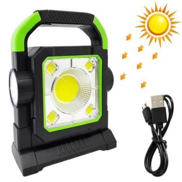 Imagem de Luz De Emergência Solar Lanterna Recarregável Lampião Pesca Multifunci