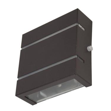 Imagem de Arandela 2 Focos Friso Facho Externa Parede Muro Slim Marrom