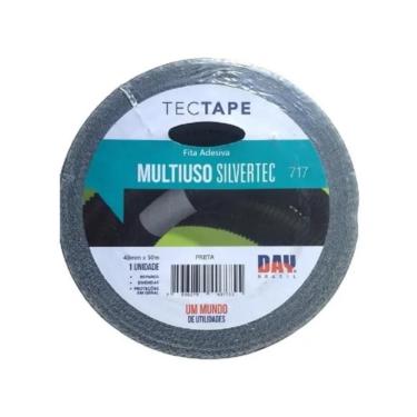 Imagem de Fita Tecido Adesiva Multiuso Silver Tape Preta 48Mm X 30 Mt