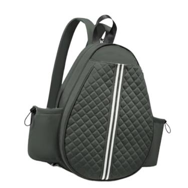 Imagem de simhoa Bolsa de tênis, mochila acolchoada transversal para pickleball, tênis e badminton, estilosa, bolsa para raquetes, Verde