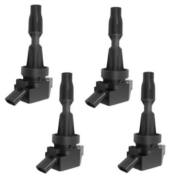 Imagem de ITOM Pacote de bobina de ignição UF817 compatível com Hyundai 2017-2019 Elantra Turbo Kona Tucson Sonata Veloster, para Kia 2017-2018 Forte5 Soul 1.6L L4 Turbo Coil Packs, substitui UF506 9091902246