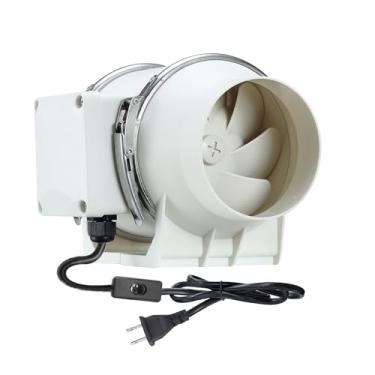 Imagem de Moonjor Ventilador de duto em linha de 7,6 cm, exaustor de ventilação em linha, extrator de admissão de duto de 272 CFM para ventilação de banheiro, cozinha, barraca de cultivo, hidroponia, impressora