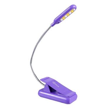 Imagem de VAVOFO Luz de livro recarregável para leitura na cama de crianças, 7 luzes de leitura LED com luz do dia branca fria quente de 9 níveis, lâmpada de cuidados com os olhos com indicador de energia para