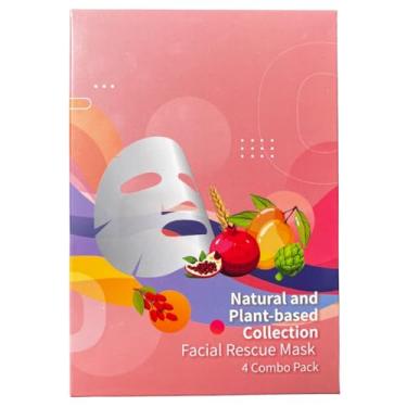 Imagem de menorah Skincare - Máscara de resgate facial, coleção natural e à base de plantas, máscara facial, iluminadora, antienvelhecimento, hidratação, antimanchas, pacote com 4