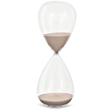 Imagem de Ampulheta em Vidro Areia Rosé Adorno Decorativo 16cm Mart, Rosa, 01