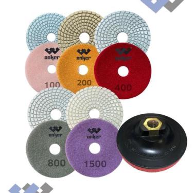 Imagem de 5 Lixa Diamantada Polir Mármore Granito Porcelanato Suporte - Anker do