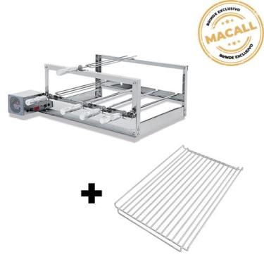Imagem de Churrasqueira Giratória Inox 6 Espetos 2 Andares The Grill + Grelha Au