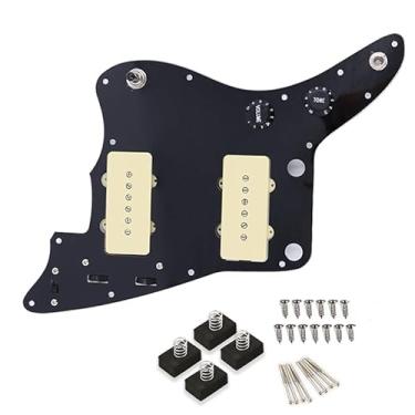 Imagem de Chicote de fiação pré-cabeado para guitarra elétrica Jazzmaster com captadores JM (preto)
