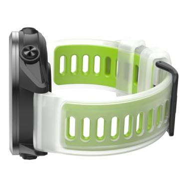 Imagem de OVERSTEP Pulseiras de relógio para Garmin Forerunner 570 de 47 mm/Forerunner 265/Forerunner 255, pulseira de silicone de 22 mm para smartwatch Venu 2/Venu 3, limão transparente