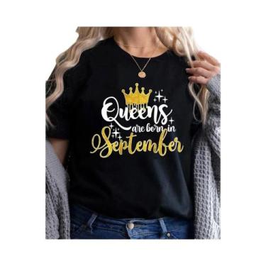 Imagem de Camiseta Feminina Golden Crown Queen - Estampa Gráfica - Presente de A